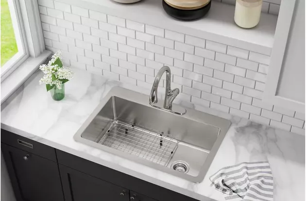 Best Drop-In: Elkay Avenue Drop-In/Undermount Stainless Steel Kitchen Sink with Bottom Grid