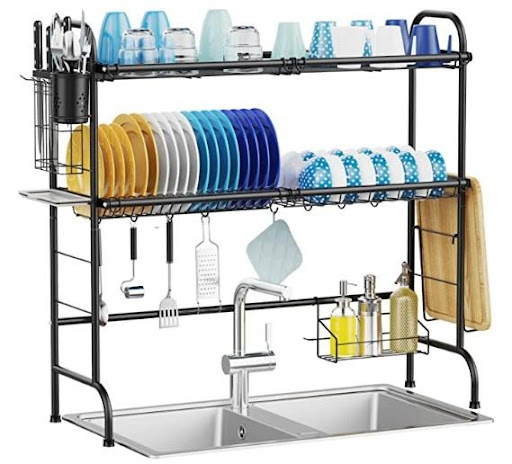 ISPECLE 2-level clothesline above the sink, ideal for storage