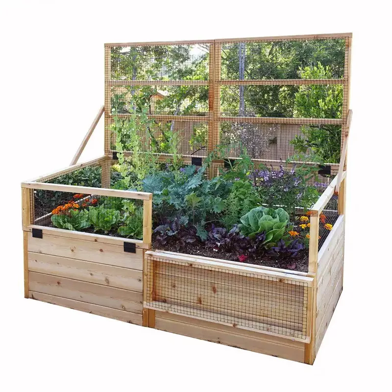 Best Splurge Raised Garden Bed: Outdoor Living Today Cedar Garden in a Box With Trellis