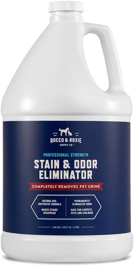 Rocco & Roxie Stain & Odor Eliminator for Strong Odor - Enzyme-Powered Pet Odor Eliminator for Home - Carpet Stain Remover for Cats and Dog Pee - Enzymatic Cat Urine Destroyer - Carpet Cleaner Spray 