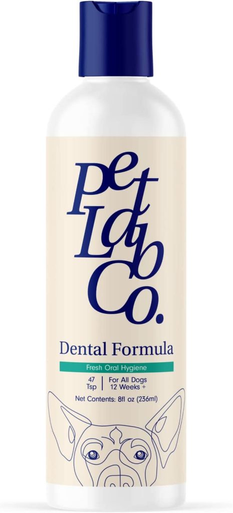 Petlab Co. Dog Dental Formula - Keep Dog Breath Fresh and Teeth Clean - Supports Gum Health - Dog Water Additive Dental Care Targets Tartar - Packaging May Vary 