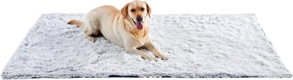 Best Friends by Sheri Calming Shag Dog Blanket for Large Dogs, Waterproof Coating, Frost, 60" x 80" 