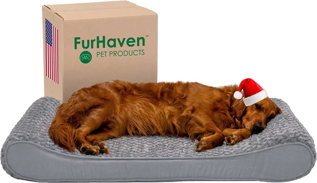 Furhaven Ultra Plush Luxe Lounger Supportive Orthopedic Foam Dog Bed - Gray, Jumbo (X-Large) 