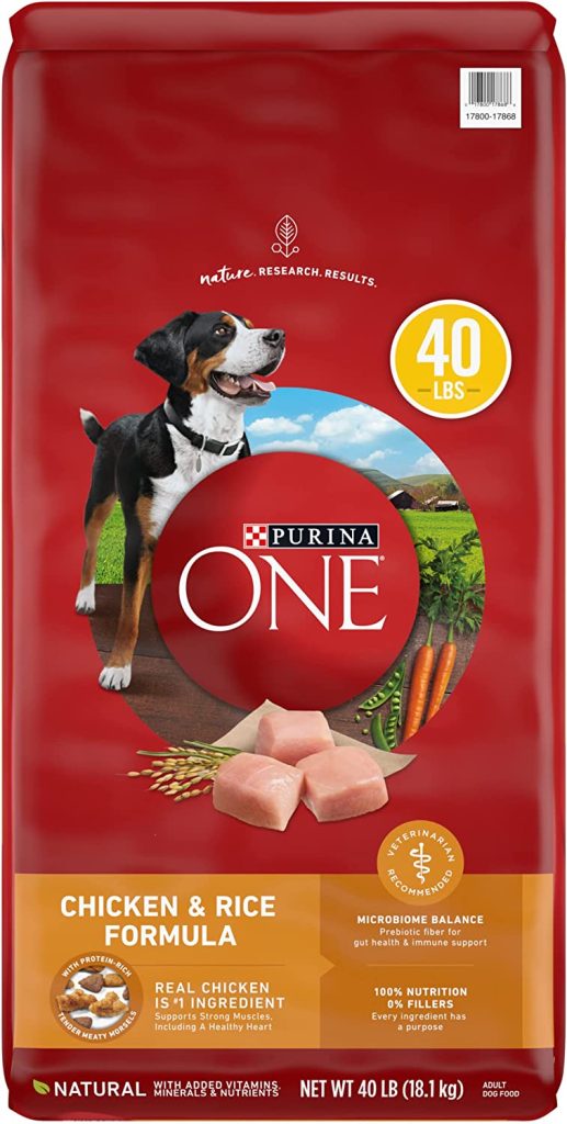 Purina ONE Natural Dry Dog Food, SmartBlend Chicken & Rice Formula - 40 lb. Bag 