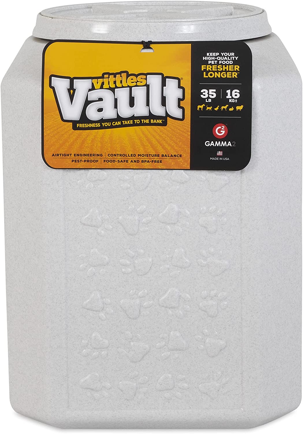 Gamma2 Vittles Vault Outback Airtight Pet Food Container, 35 Pounds