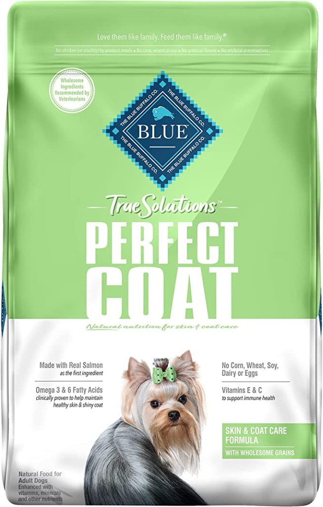 Blue Buffalo True Solutions Perfect Coat Natural Skin & Coat Care Adult Dry Dog Food, Salmon 24-lb 