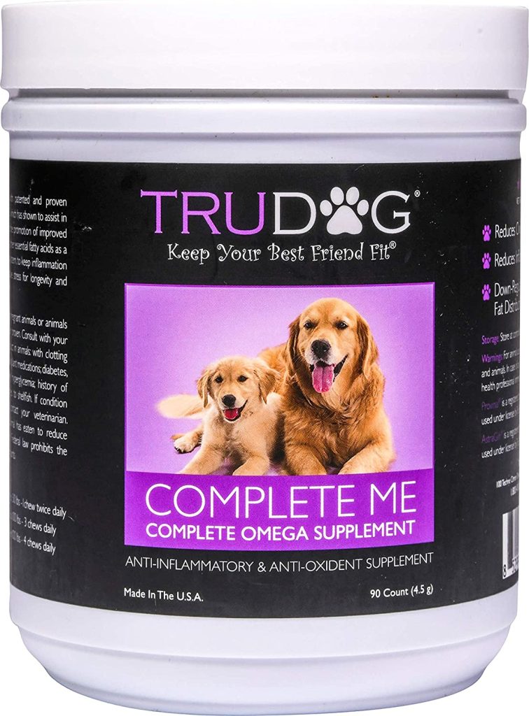 TruDog Complete Me Soft Chews, Omega 7 Supplement for Dogs, 90 Count 